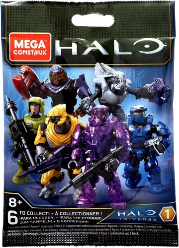 Vista 3 de Mega Construx Halo Universe Series 1 - Mini figuras de bolsa ciega (paquete de 4)