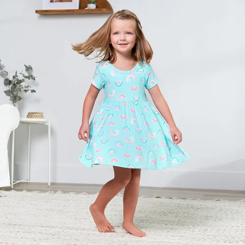 Vista 4 de Gerber Vestido de manga corta suave para bebé niña de talla única, con viscosa hecho de eucalipto