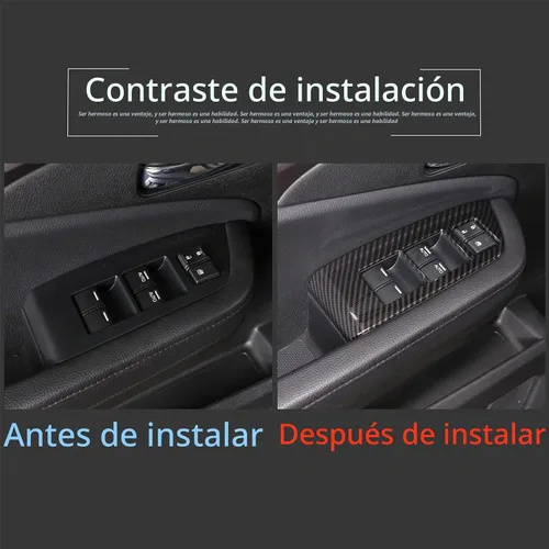 Vista 4 de 4 piezas Panel de Interruptor de Elevación de Ventana Marco Cubierta Moldura para Honda Pilot 2016-2022/Passport 2019-2023, Material ABS Accesorios