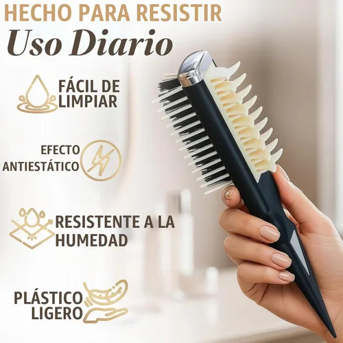 Vista 3 de Cepillo definidor de rizos – Peine de rizos que define con cepillo de doble cara para volumen y peinado con menos tirones – Diseñado para peinar