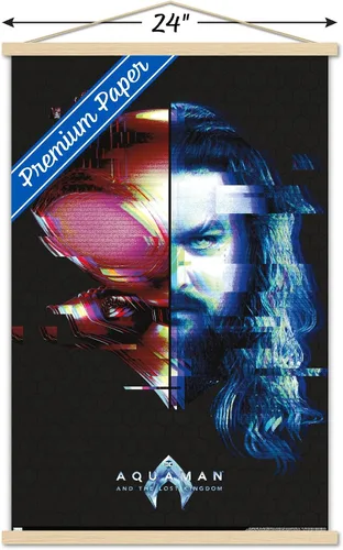Vista 3 de Trends International DC Comics Movie Aquaman y el Reino Perdido - Póster de pared de Faceoff, 22.37 x 34.00 pulgadas, paquete de impresión premium