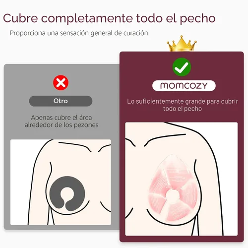 Vista 4 de Momcozy - Paquetes de terapia mamaria más grandes, almohadillas mamarias frías y calientes con 2 cubiertas suaves, artículos esenciales