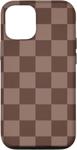 Vista 28 de Marrón clásico a cuadros, patrón de tablero de ajedrez moda caso para iPhone 17