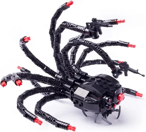 Vista 2 de Aetheria MOC - Robot centinela con tentáculos, juego de construcción de películas de ciencia ficción, escenas de batalla, bloques de construcción