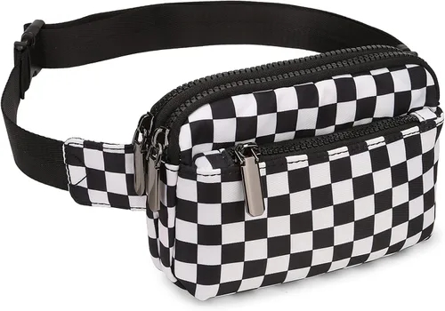 Vista 2 de Uromee Riñoneras para mujer, bolsa cruzada para cinturón, a la moda, mini bolsa de cintura para viajes, senderismo, correr, correa ajustable, 0227