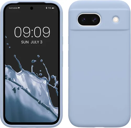 Vista 232 de kwmobile Funda Compatible con Google Pixel 6 Pro - Funda de Teléfono de Silicona TPU con Acabado Suave - Azul Caribe