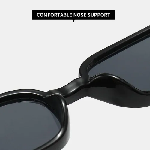Vista 6 de Ridering Lentes de sol cuadrados retro de los años 90 para mujeres y hombres, lentes de sol pequeños y estrechos vintage con protección UV