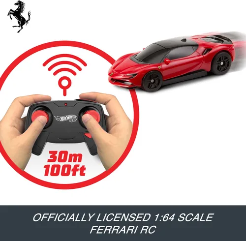 Vista 5 de Hot Wheels RC Ferrari SF90 Stradale Assetto Fiorano, Coche de juguete