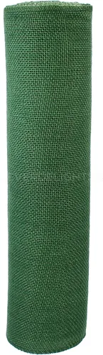 Vista 2 de CleverDelights Rollo de arpillera verde de 14 pulgadas, bordes acabados, 10 yardas, tela de arpillera de yute
