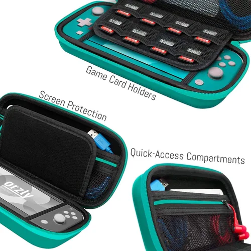 Vista 4 de Funda de transporte para Nintendo Switch Lite Funda de transporte portátil con almacenamiento para juegos y accesorios Switch Lite
