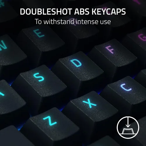 Vista 6 de Razer BlackWidow V4 Pro Teclado mecánico con cable para juegos interruptores amarillos lineales y silenciosos - Teclas ABS Doubleshot - Dial