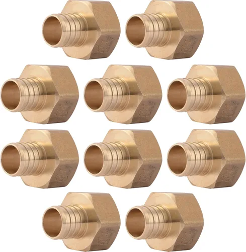 Vista 13 de SharkBite Adaptador hembra de crimpado de 1 pulgada, accesorio de fontanería de latón, tubo PEX, PE-RT, UC094LFA