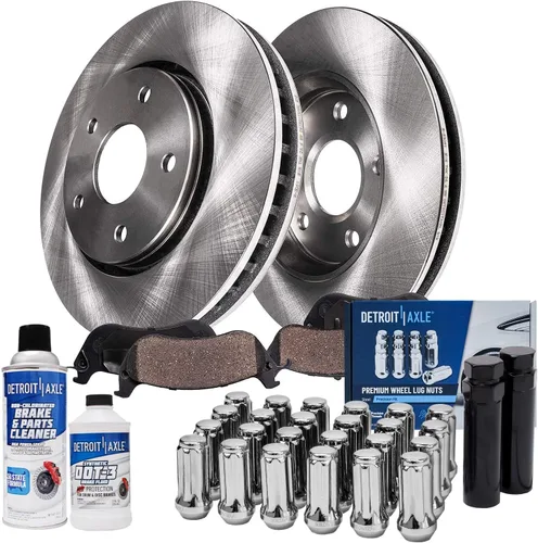 Vista 93 de Detroit Axle - Rotores de freno para Nissan NV2500 NV3500 NV1500 NV1500 2012-2021, repuesto de rotores de freno de disco: rotor delantero de 14.17
