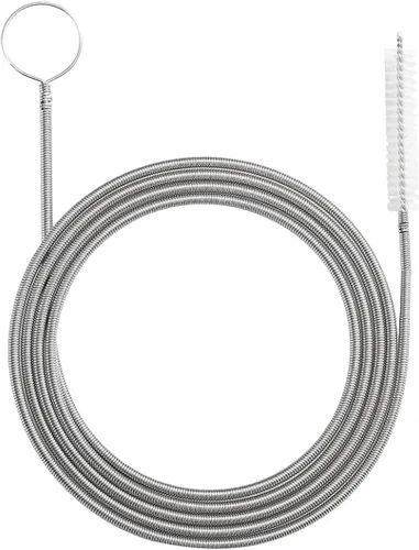 Vista 7 de Cepillo de drenaje flexible largo de 78 pulgadas, cepillo de limpieza de tubo de alimentación de nylon y acero inoxidable flexible de doble extremo