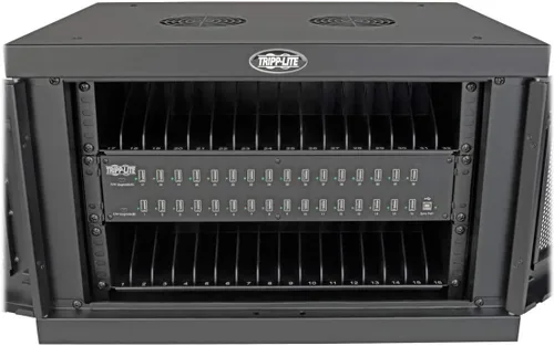 Vista 8 de TRIPP LITE Estación de almacenamiento de carga USB de 32 puertos Sincronización de teléfonos inteligentes para teléfonos celulares (CSD32USB)