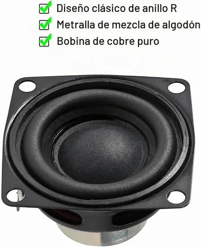 Vista 4 de ACEIRMC 2 pulgadas 4 Ohm 10 W Altavoz de audio estéreo de rango completo, woofer, para Arduino (10 unidades)