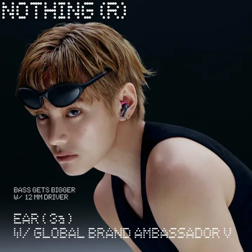 Vista 2 de Nothing Auriculares con cancelación de ruido Ear (3a), ANC híbrido de 45 dB, controlador de 0.472 in con audio de alta resolución y graves más Negro