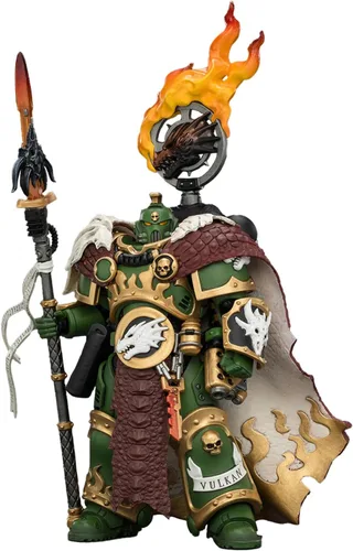 Vista 12 de JOYTOY Warhammer 40,000 1/18 Figura de acción Salamanders Terminator 1 con espada de poder y bolter de tormenta, modelo de colección de regalos