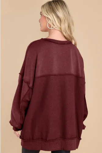 Vista 49 de AlvaQ - Sudadera de gran tamaño para mujer, informal, de manga larga, con botones y cuello Henley, tipo túnica