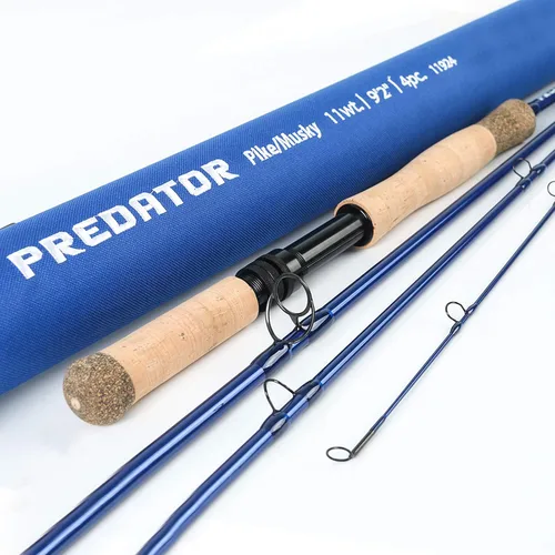 Vista 12 de M MAXIMUMCATCH Maxcatch Predator Big Game y caña de pescar con mosca de agua salada: 7'11''/9'2''/10', 4 piezas, 8/9/10/11/12