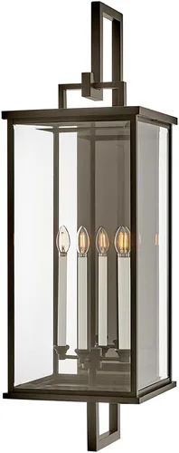 Vista 8 de Hinkley Weymouth Collection - Farol pequeño de pared para exteriores, dos luces, bronce aceitado