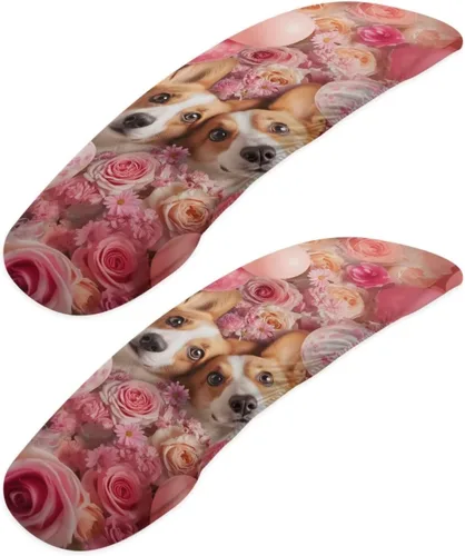 Vista 31 de Fundas para reposabrazos de silla de escritorio con estampado de estrellas de gato, 2 fundas elásticas para reposabrazos de silla de oficina, a