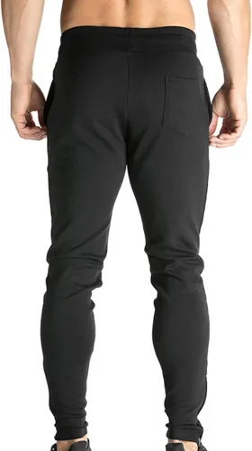 Vista 2 de Brokig - Pantalones deportivos con cremallera para hombre, pantalones casuales para entrenamiento y gimnasia, cómodos pantalones de chándal