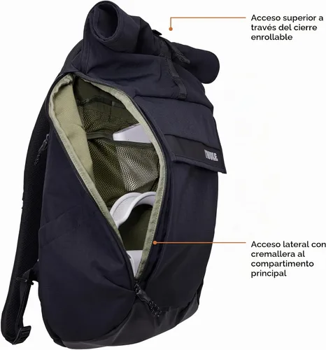 Vista 5 de Thule Paramount - Mochila de 24 litros con funda acolchada para laptop, se Negro