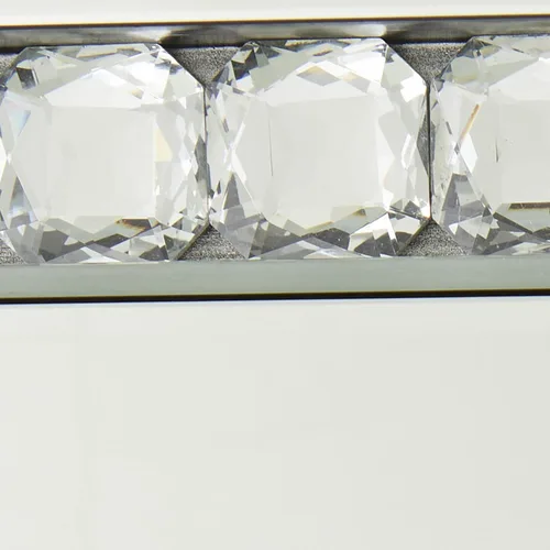 Vista 10 de Deco 79 Joyero de madera con espejo de 5 cajones con adornos de cristal, 11 x 8 x 16 pulgadas, plateado