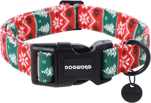 Vista 49 de DOGWONG Collar de Algodón para Perro, Collar para Perro de Cuadros Azules Resistente, Collar Suave y Duradero para Perro Macho, Lindo Collar de A