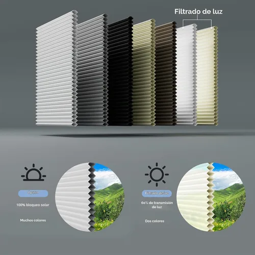 Vista 3 de Hoeflife Persianas celulares opacas sin cordones, persianas de tragaluz para ventanas, persianas de techo para el hogar, oscurecimiento