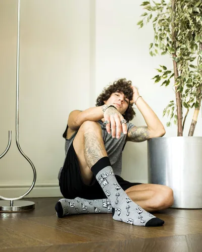 Vista 6 de socks n socks - 5 pares de calcetines de algodón coloridos de lujo para hombre caja de regalo Multi