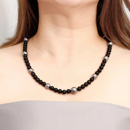 Vista 4 de Jewever Collares de cristal de cielo estrellado Energy Reiki Healing Gemstone Collar de cuentas de piedra natural para mujeres y hombres