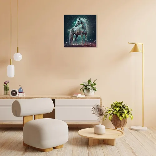 Vista 2 de Beyond Your Thoughts Lienzo impreso para pared, caballo blindado, decoración del hogar para cocina, comedor, sala de estar, baño, dormitorio