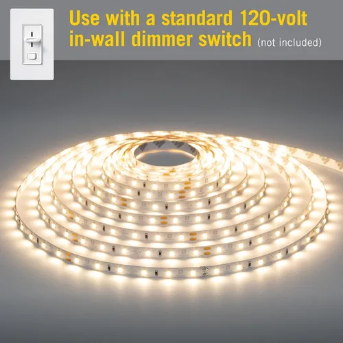 Vista 3 de Armacost Lighting Kit de luz en cinta LED regulable para AC del hogar, blanco cálido suave (1.5M) 424502 2700K blanco cálido 5 m