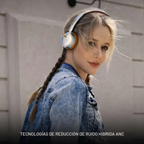 Vista 2 de Sirius 120H ANC - Auriculares inalámbricos Bluetooth con cancelación de ruido con micrófono, modo de transparencia, ligeros para viajes, gimnasio
