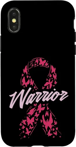 Vista 5 de Breast Cancer Awareness Pink Ribbon Warrior Gift Case for iPhone 17