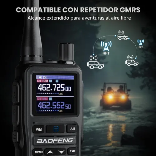 Vista 4 de BAOFENG Radios portátiles UV-5G Mini GMRS, 999 CHs, programación de Negro & gris