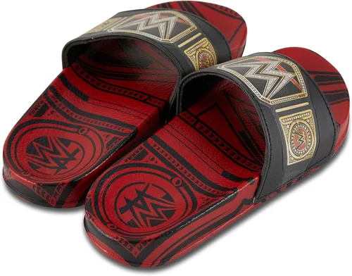 Vista 6 de WWE Sandalias con cinturón de campeonato para niños, John Cena, Roman Reigns, Seth Rollins World Wrestling Champion - Sandalias deslizantes