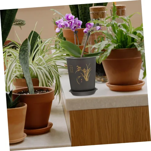 Vista 4 de 3 Sets Plastic Orchid Planter Pots, Modern Airflow Nursery Containers