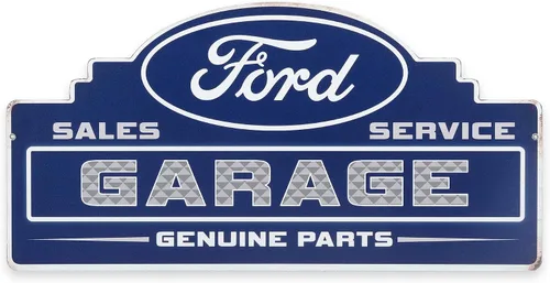 Vista 49 de Ford Logo Evolution - Letrero de metal vertical en relieve – Letrero vintage de Ford para garaje o cueva de hombre