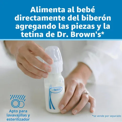 Vista 5 de Dr. Brown's Botellas de recolección de leche materna con tapas de almacenamiento, compatibles con extractores de leche, recolecta, almacena
