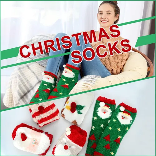 Vista 2 de SKEFOLI Cat Paw Socks, 5 Pairs Cat Claw Socks for Girls Women Cozy Fuzzy Cat Feet Socks