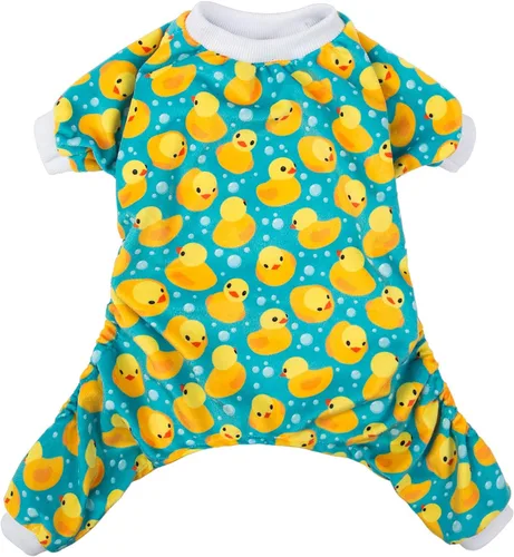 Vista 23 de CuteBone - Pijama de Halloween para perro, enterizos para cachorros, ropa suave para gatos, abrigo de Navidad para mascotas, cómodo traje de cuerpo