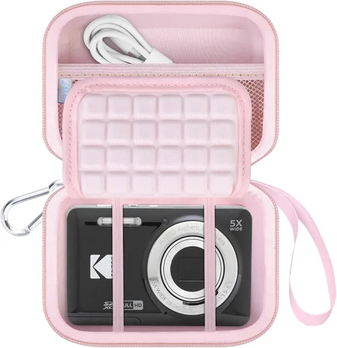 Vista 12 de Lacdo Funda para cámara KODAK PIXPRO FZ55 / FZ45 / FZ53 / FZ43 16MP Vlogging bolsa de almacenamiento para cámara de almacenamiento, bolsa de malla