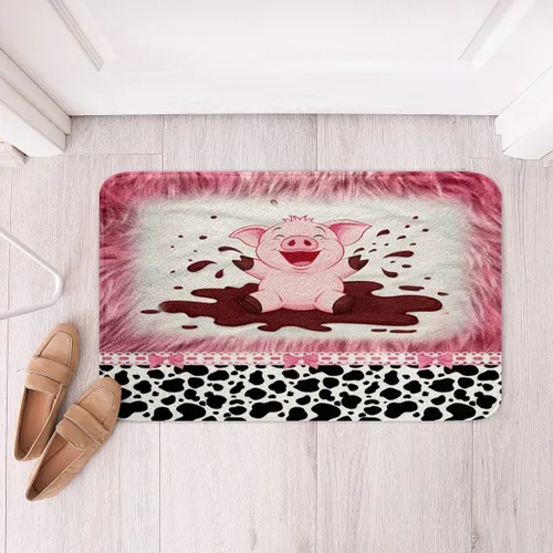 Vista 27 de Feelyou Tapetes de baño estampados, con patrón de sombrero occidental, para niños y niños, vaquera rosa, para ducha, accesorios de baño abstractos