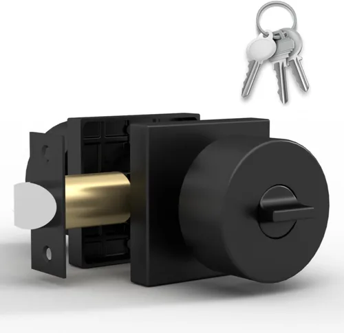 Vista 28 de Mega Handles - Cerradura de cerrojo SUANA I Cerradura de entrada - Cerradura de cerrojo cuadrada de alta resistencia para puertas zurdas o diestras