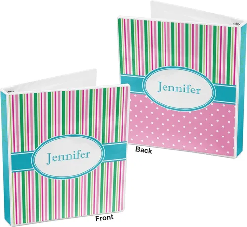 Vista 5 de Carpeta de 3 anillas Grosgrain Stripe - 1 pulgada (personalizada)