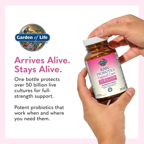 Vista 7 de Garden of Life: probióticos crudos para el cuidado vaginal de la mujer con acidophilus, probiótico que promueve el equilibrio de la levadura, salud