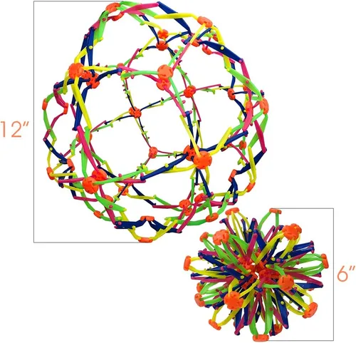 Vista 7 de ArtCreativity Bola de respiración expandible - Esfera Hoberman - Bola plegable expandible de 6 a 12 pulgadas - Juguete antiestrés para aliviar